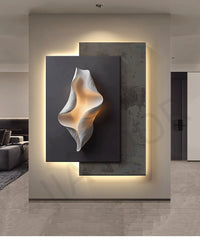 Modern LED Wall Lamp – Minimalist Crystal Porcelain Wall Sconce for Living Room & Corridor