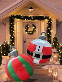 40cm Inflatable Christmas Ornament Ball – Large PVC Outdoor Holiday Yard Decoration