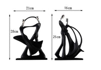 Nordic Art Dancing Couple Resin Figurine – Modern Living Room Home Decor