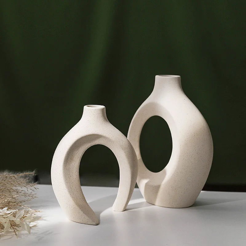 European Ceramic Vase Set – Modern Minimalist Home Decoration