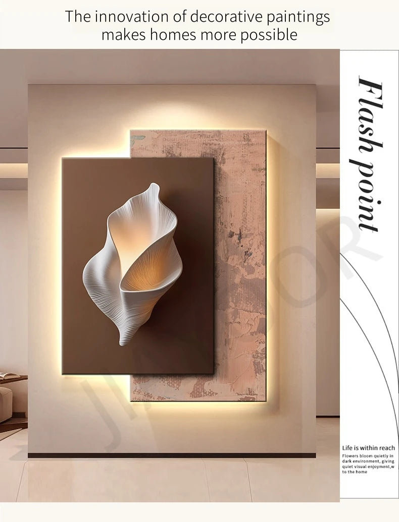 Modern LED Wall Lamp – Minimalist Crystal Porcelain Wall Sconce for Living Room & Corridor