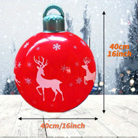 40cm Inflatable Christmas Ornament Ball – Large PVC Outdoor Holiday Yard Decoration