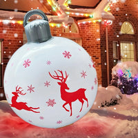 40cm Inflatable Christmas Ornament Ball – Large PVC Outdoor Holiday Yard Decoration
