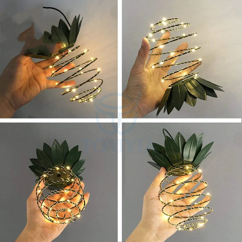 Solar Pineapple Garden Lights | Waterproof Outdoor LED Fairy Path Lamps