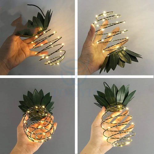 Solar Pineapple Garden Lights | Waterproof Outdoor LED Fairy Path Lamps