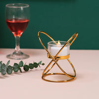 Vintage Iron Metal Candlestick Holder – Romantic Table & Bedroom Decor