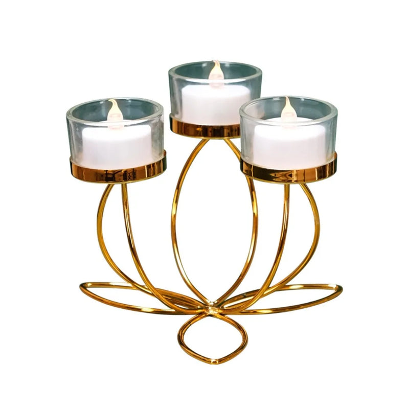 Vintage Iron Metal Candlestick Holder – Romantic Table & Bedroom Decor