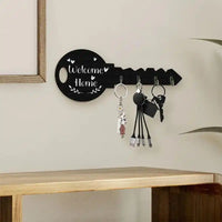 Vintage Wooden Key Shaped Wall Hook – Rustic Home Decor Key Holder