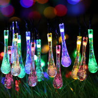 Water Drop String Lights – LED Outdoor Garden Fairy Lights