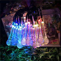 Water Drop String Lights – LED Outdoor Garden Fairy Lights