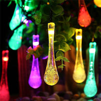 Water Drop String Lights – LED Outdoor Garden Fairy Lights