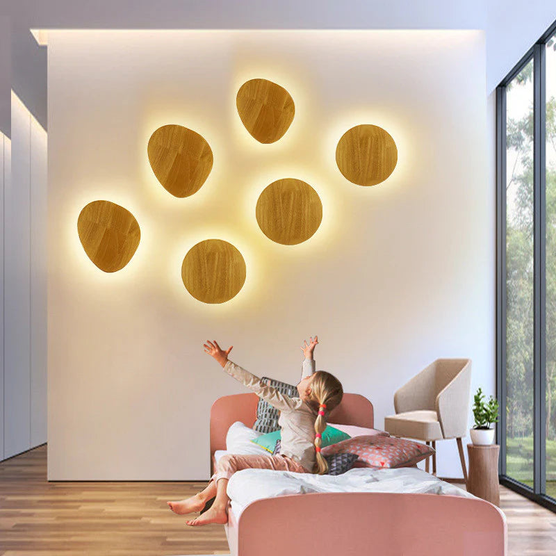 Wooden Log Art Wall Lamp