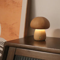 Wooden Mushroom Lamp – Nordic LED Night Light Decor