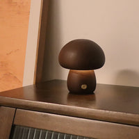 Wooden Mushroom Lamp – Nordic LED Night Light Decor