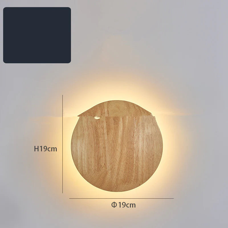 Wooden Log Art Wall Lamp