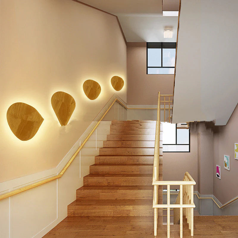 Wooden Log Art Wall Lamp