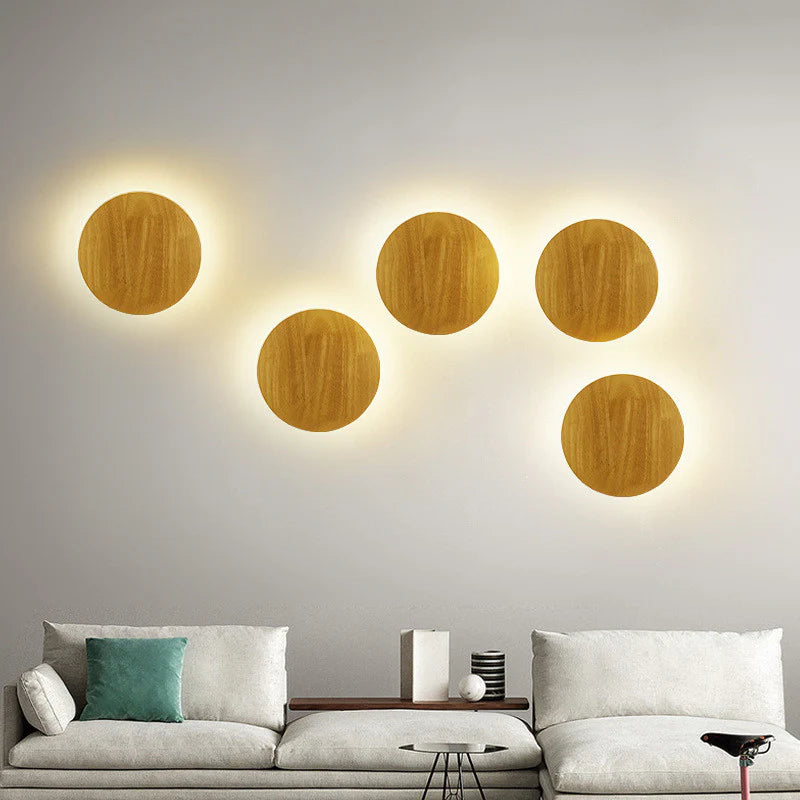 Wooden Log Art Wall Lamp
