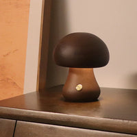 Wooden Mushroom Lamp – Nordic LED Night Light Decor